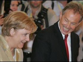 Ангела Меркель и Тони Блэр на саммите G8. Фото: AFP