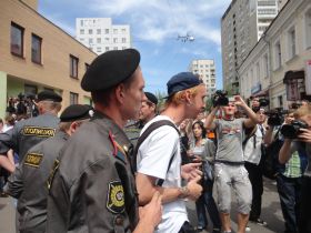 Задержания защитников Pussy Riot у Таганского суда. Фото Каспарова.Ru