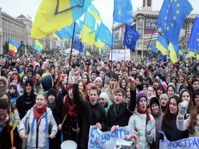 Акции за евроинтеграцию в Киеве (rian)