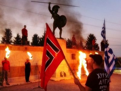 Греческие фашисты из партии "Золотой рассвет". Источник - http://right-world.net/