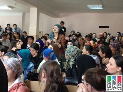 Забастовка студентов. Фото: РИА Дагестан