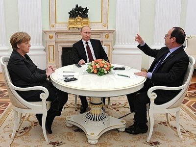 Меркель, Путин и Олланд. Фото: kremlin.ru
