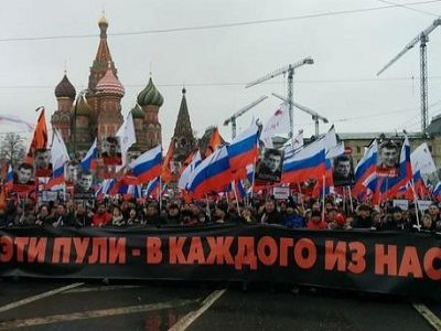 Москва, марш памяти Б. Немцова. Фото: twitter.com