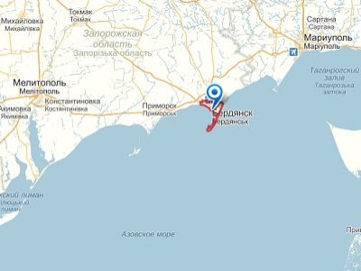 Бердянск на карте. Источник - https://maps.yandex.ru