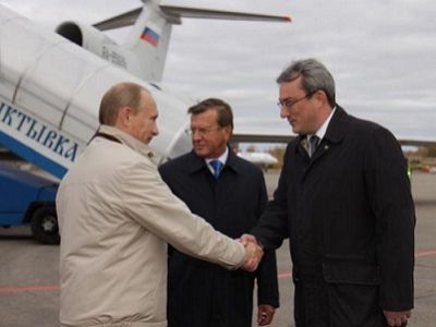 Путин и Гайзер в Сыктывкаре. Фото: twitter.com