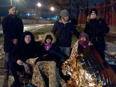 Участники голодовки за Павленко. Фото: twitter.com/YuraYesman