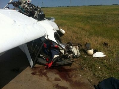 Крушение легкомоторного самолета. Фото: newstes.ru