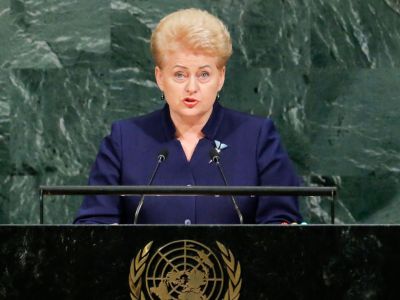 Президент Литвы Даля Грибаускайте, выступление на ГА ООН, 19.9.17. Источник - 112.ua