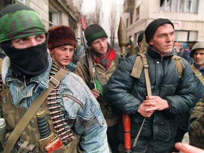 Чеченские добровольцы в Грозном. Фото: Facebook.com