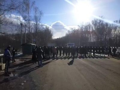 Акция протеста против свалки "Воловичи" в Коломне. Фото: novayagazeta.ru