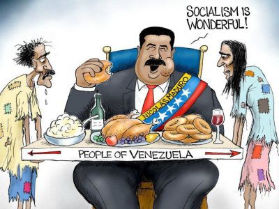 Николас Мадуро и нищий народ Венесуэлы. Фото: facebook.com/AmericansForLimitedGovernment/