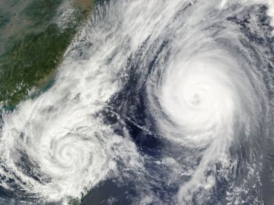 Тайфун над Приморьем (вид из космоса). Фото: primamedia.ru