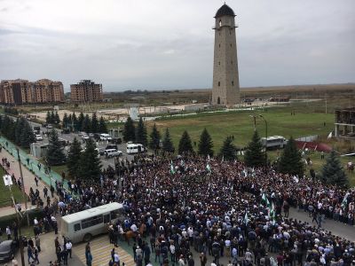 Митинг в Ингушетии. Фото: twitter.com/barabanch