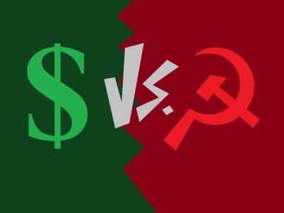 Капитализм против коммунизма. Иллюстрация: Publizist.ru