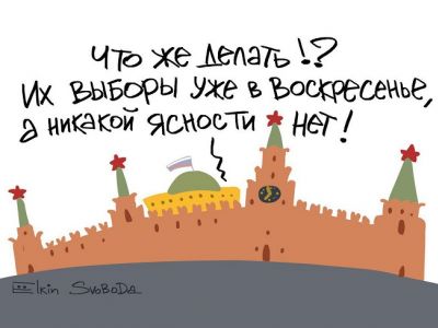 Кремлевская реакция на выборы в Украине. Карикатура С.Елкина: svoboda.org