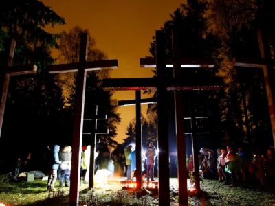 Кресты на мемориале памяти жертв репрессий в Куропатах под Минском (до сноса в 2019-м). Фото: Reuters