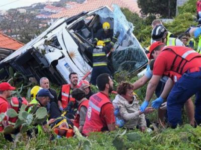 Несчастный случай в Санта-Крус, Мадейра. Фото: AFP