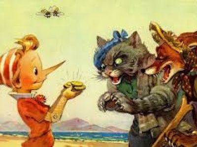 Буратино, лиса Алиса и кот Базилио. Иллюстрация: pikabu.ru