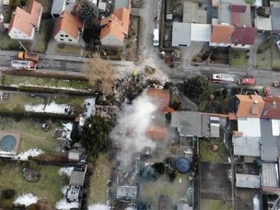 Половина двухквартирного дома в Хальберштадте была полностью разрушена взрывом газа. Фото: Маттиас Штраус