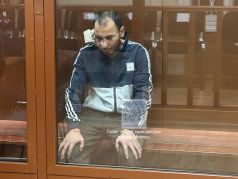 Обвиняемый в теракте Рачабализода Саидакрами Муродали в Басманном суде, 24.03.24. Фото: t.me/live_ligovka