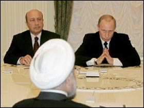 Путин, Иванов и Рухани. Фото AFP (c)