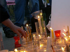 Акция памяти Политковской в Екатеринбурге. Фото Егора Харитонова, для Каспарова.Ru (c)