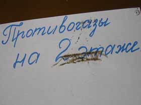 Выдача противогазов, фото Лизы Охайзиной, сайт Каспаров.Ru