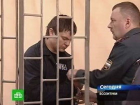 Сергей Цапок в зале суда. Кадр телеканала НТВ