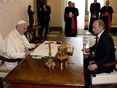 Путин и Папа Римский. Фото: kremlin.ru