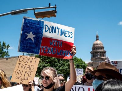 Акция противников закона о запрете абортов в Техасе. Фото: Getty Images